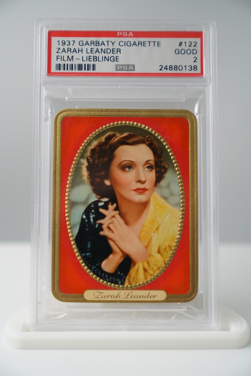 Vintage 1937 ZARAH LEANDER Garbaty Tobacco Card #122 PSA 2 GOOD
