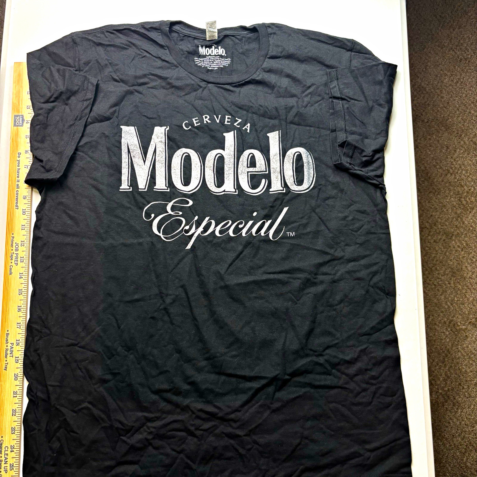 Modelo Especial Cerveza Breweriana Black T-Shirt, Size XL, Made in USA