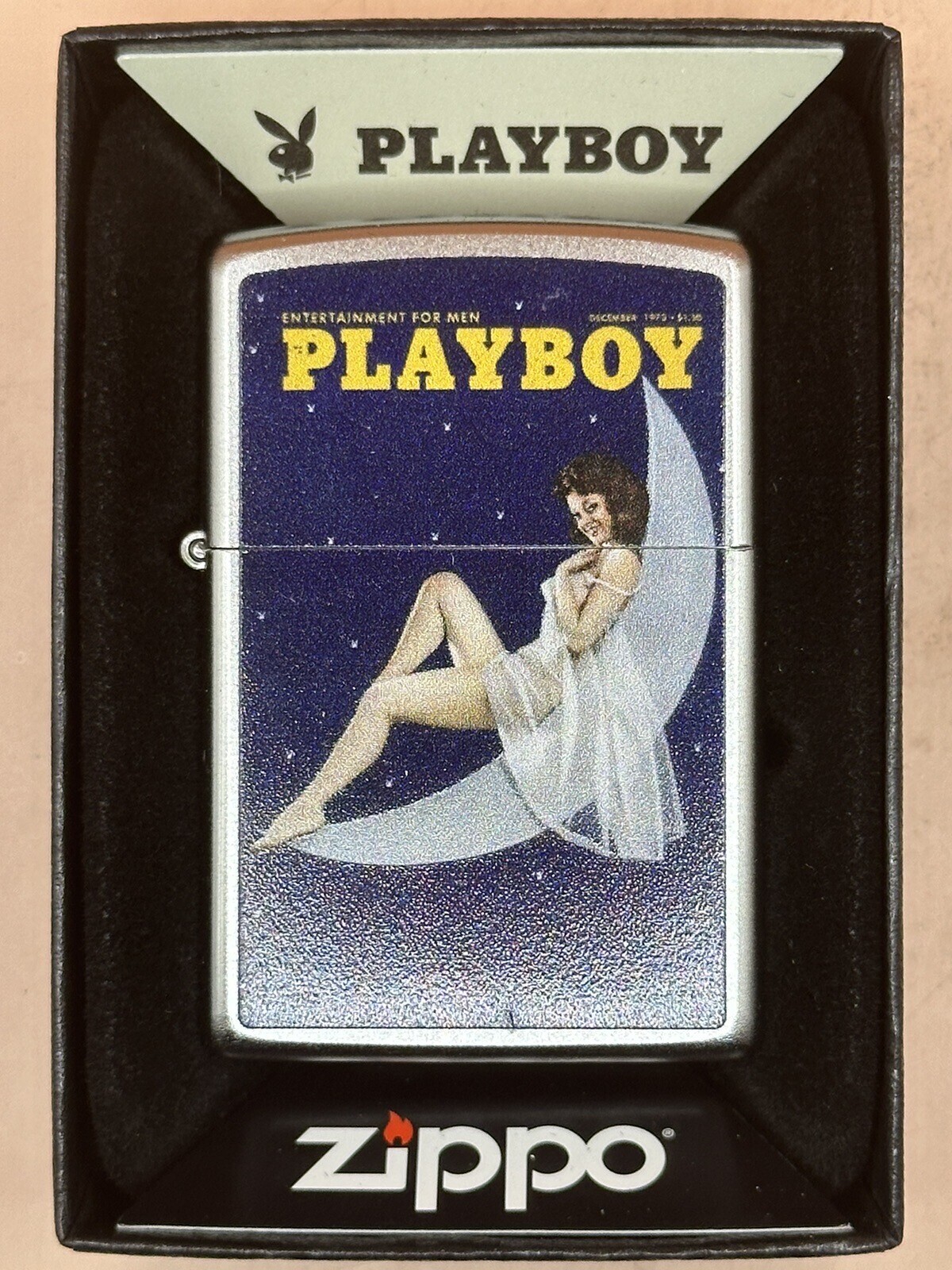 Playboy Magazine Cover December 1973 Zippo Lighter NEW In Box Rare/ Vintage