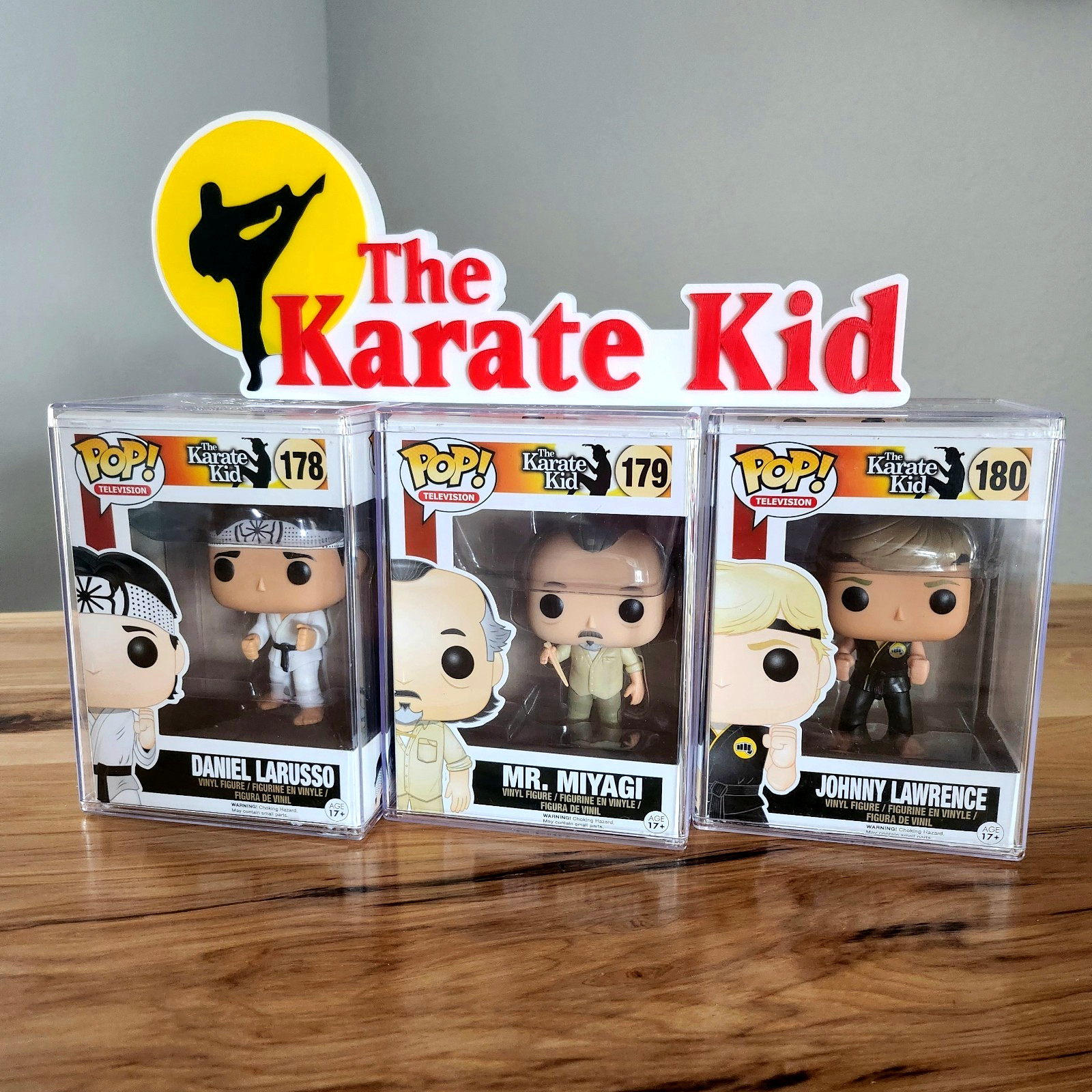 ⭐KARATE KID FUNKO SET:  Daniel LaRusso , Johnny Lawrence & Mr. Miyagi NEAR MINT⭐