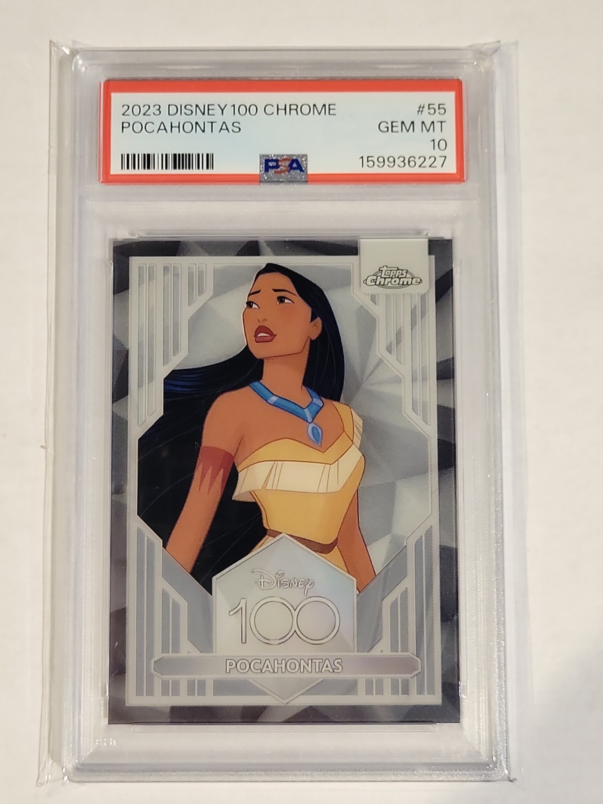 2023 Topps Chrome Disney 100 #55 Pocahontas PSA 10