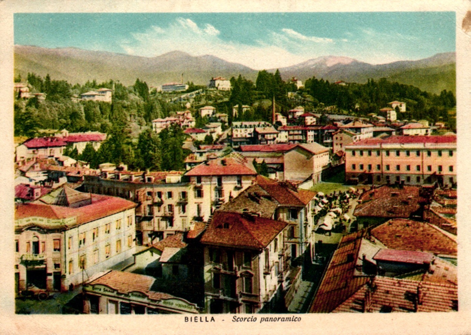Scorcio Panoramico Biella Italy Postcard
