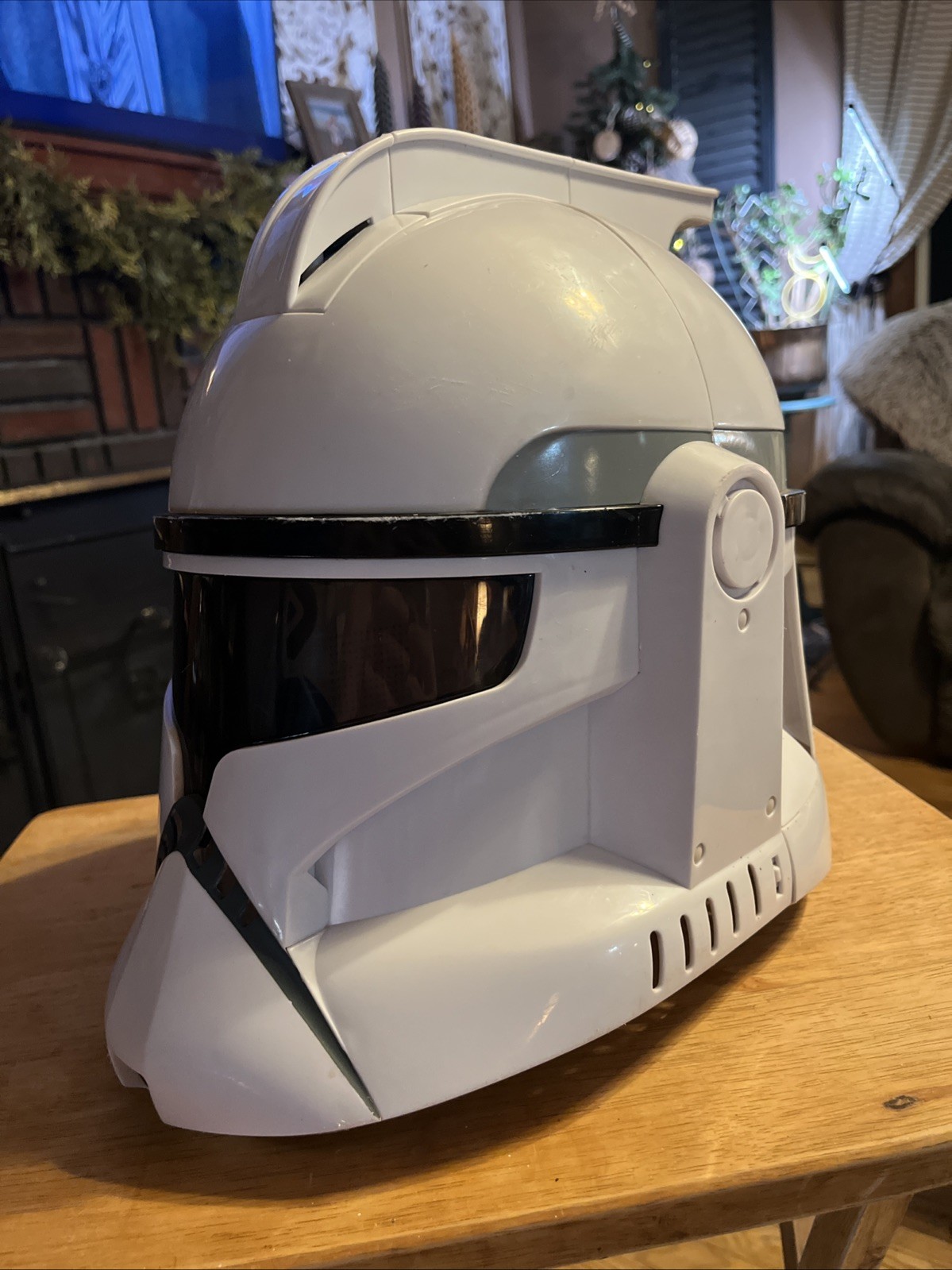Vtg Star Wars Clone Storm Trooper Talking Voice Changer Helmet 2008 Tested WORKS
