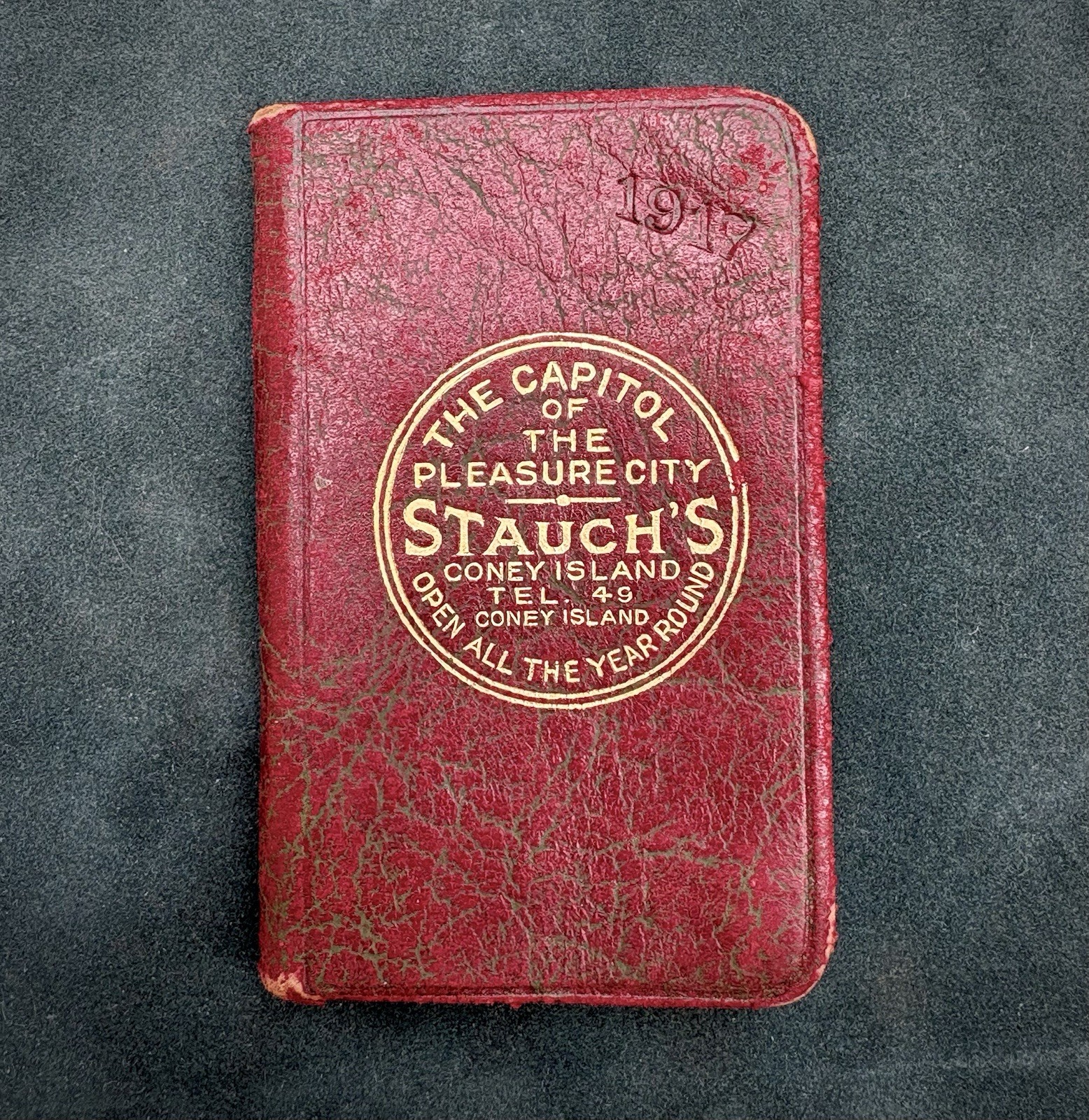 1917 STAUCH\'S CONEY ISLAND ADVERTISING POCKET PLANNER DIARY  BROOKLYN NY RARE