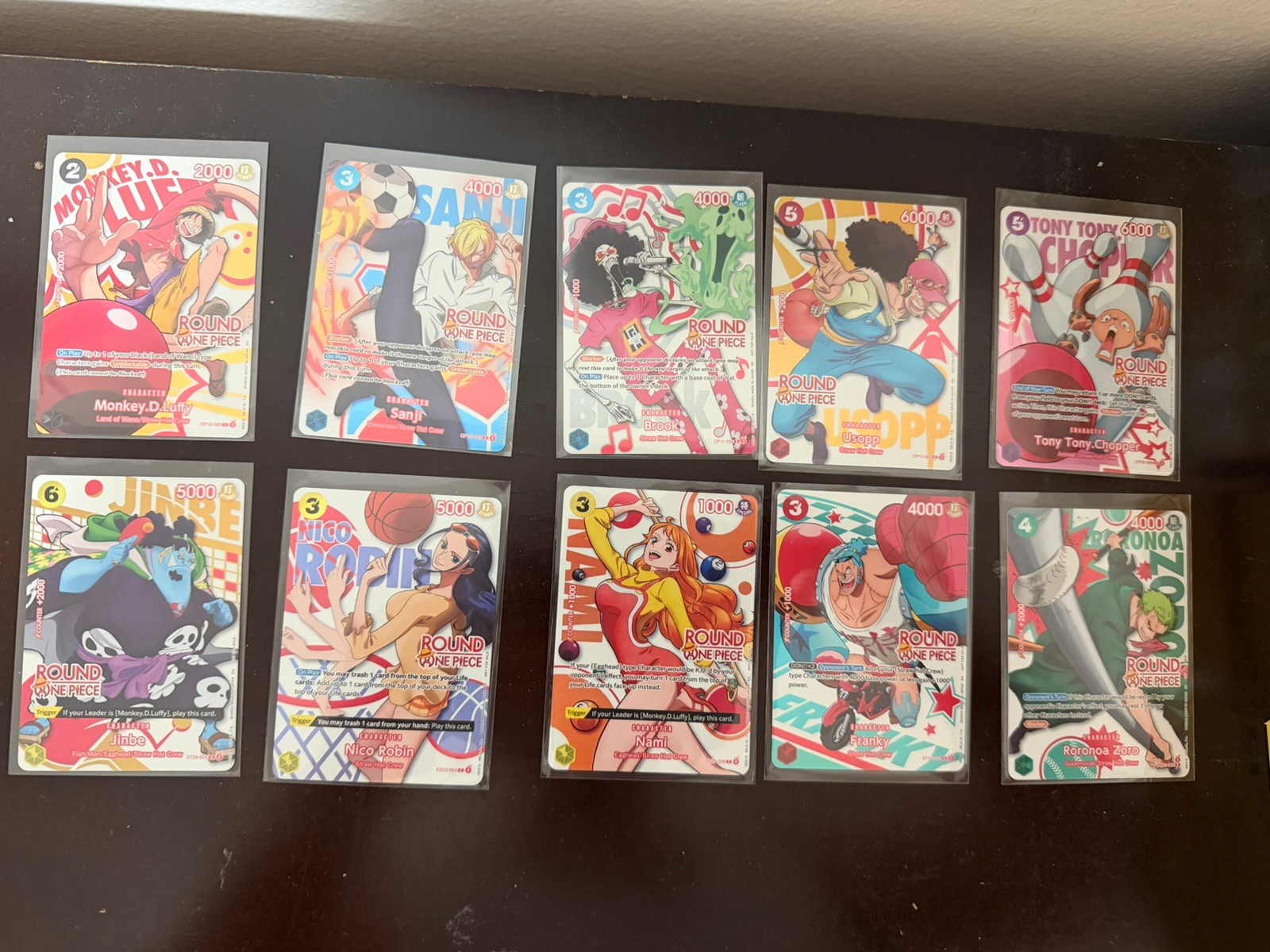 Round1 × One Piece Promo Card FULL SET of 10 Cards - English - Complete Set NM