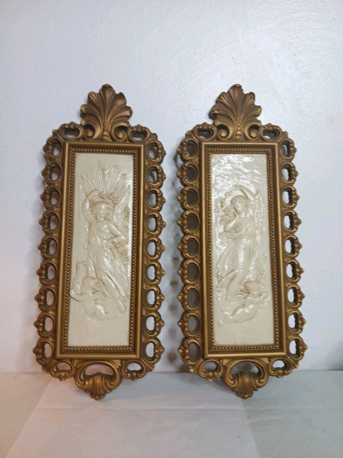 Vintage Set MCM Wall Hangings ANGEL GODDESS  19\