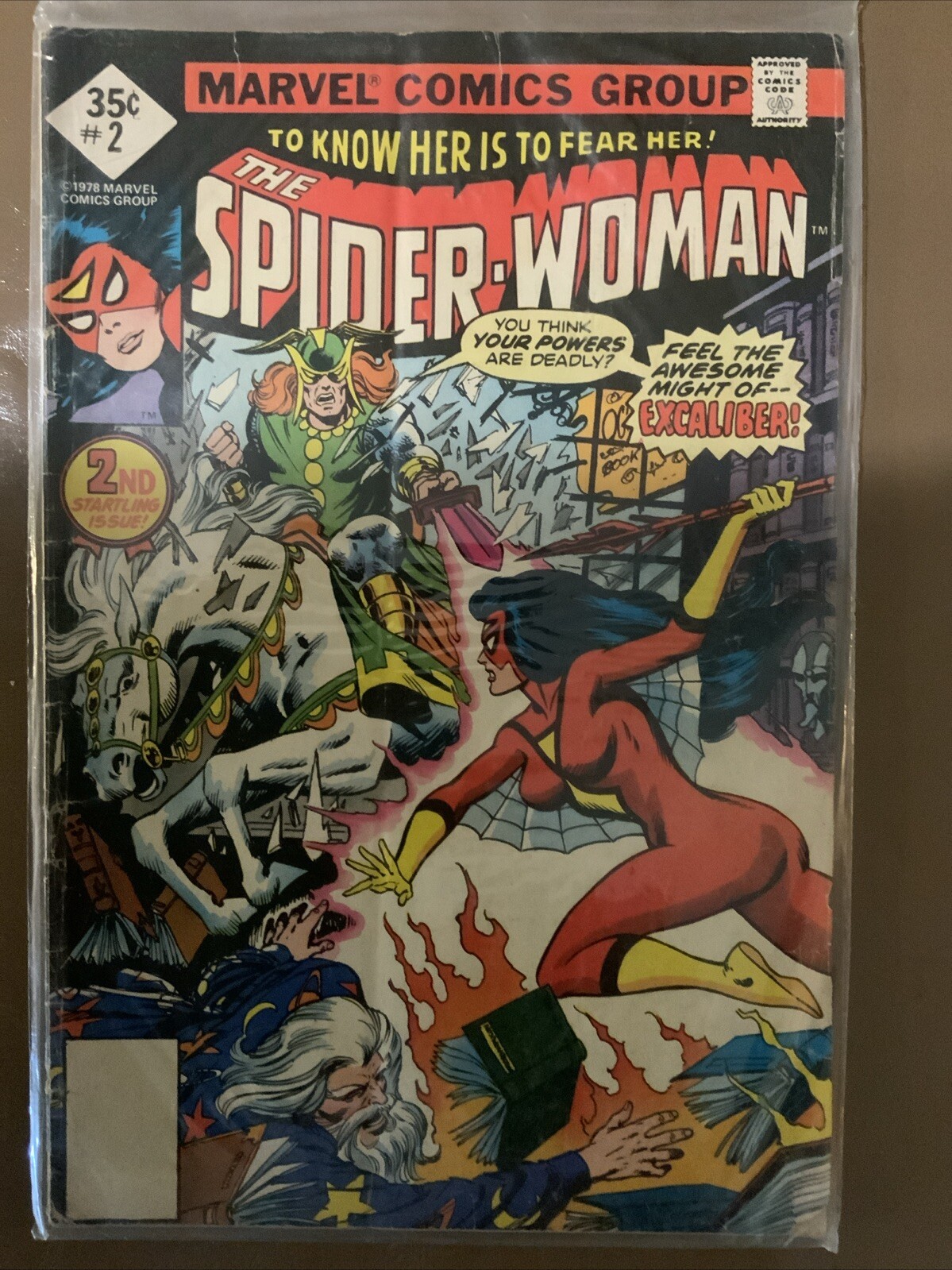 Spider-Woman #2 (Marvel 1978) Key Issue 1st Appearance Morgan LeFay- Good