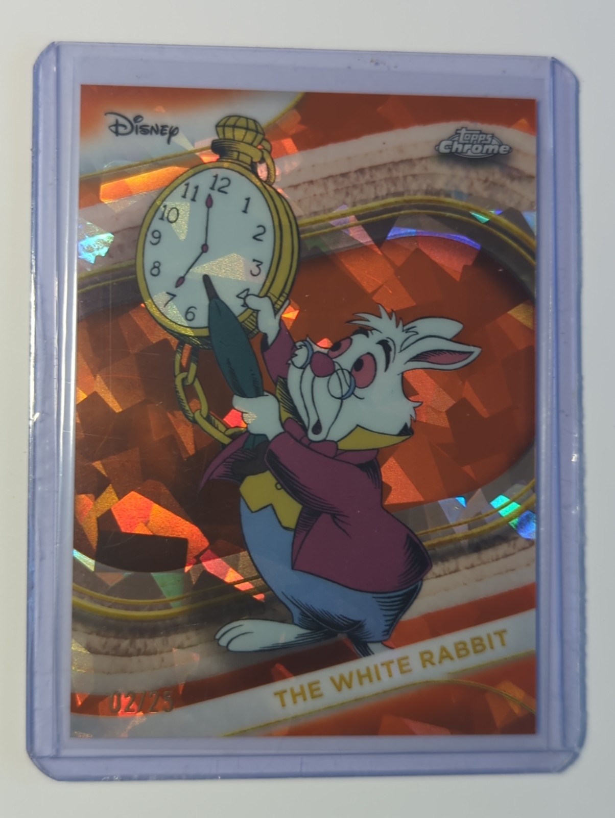 2025 Topps Chrome Disney Sapphire The White Rabbit #180 Orange Refractor 02/25