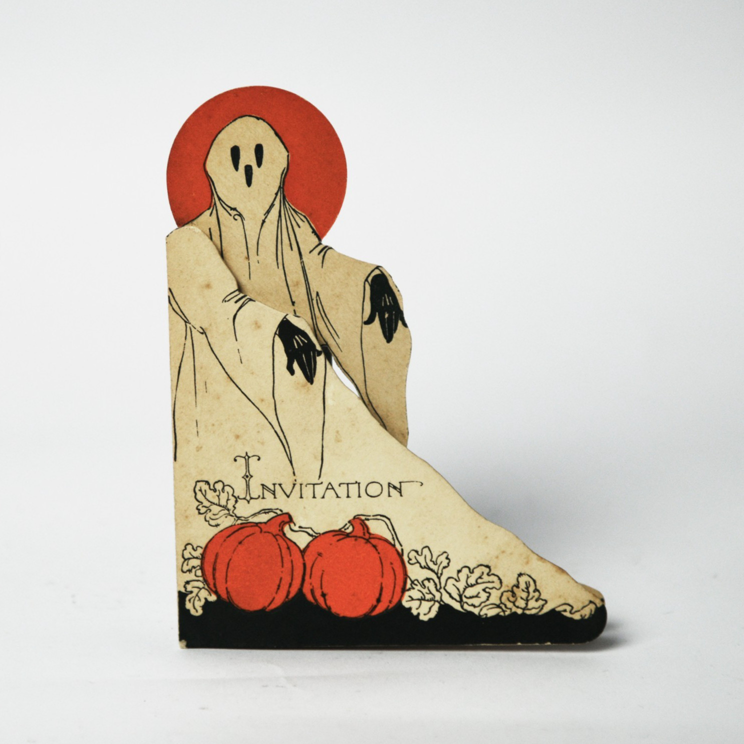 RARE Vintage Halloween Gibson Ghost Invitation 