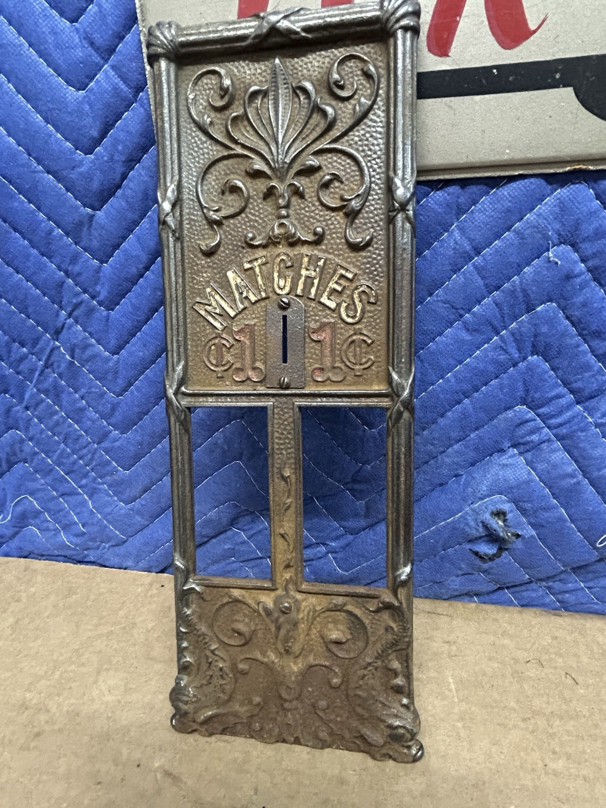 Front Door only Northwestern  Match Box One Cent Vending Machine, Vintage Vendor