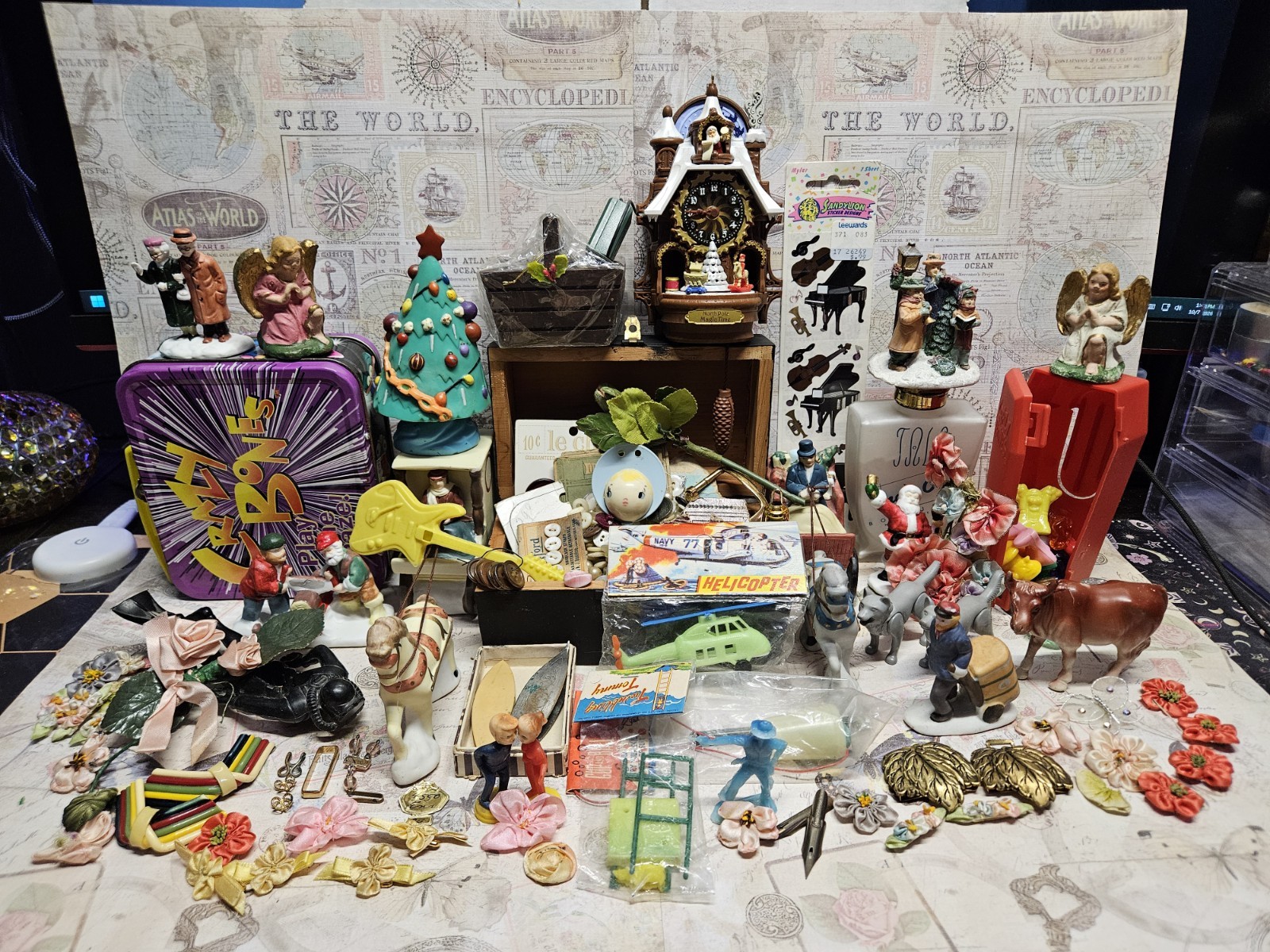 Huge Vintage Junk Drawer Lot Collectibles Box Resellers Bulk Wholesale Treasures