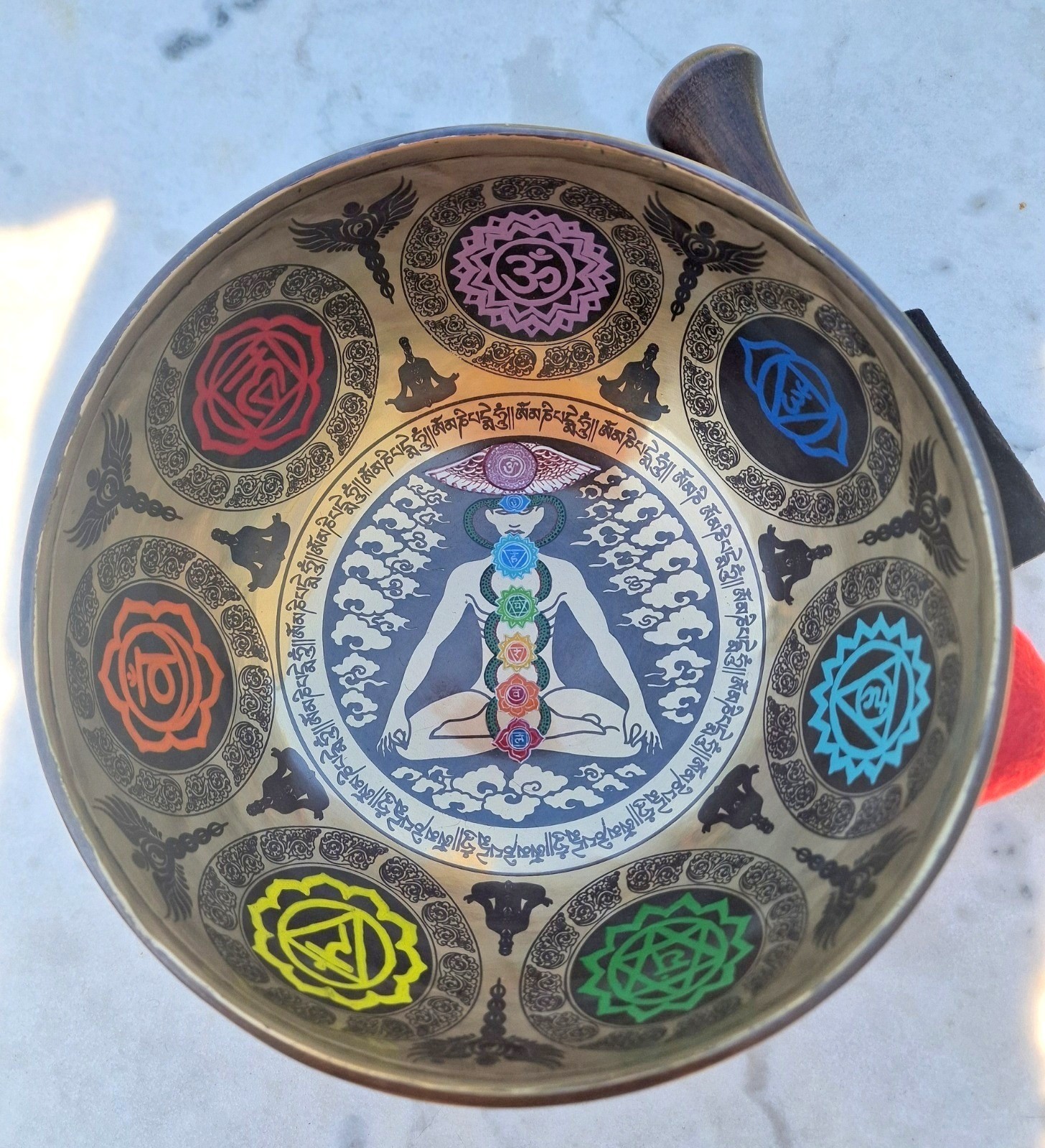9 Inches Color Yogi Singing Bowl - Seven Chakra , Sound Meditation , Yoga Bowl