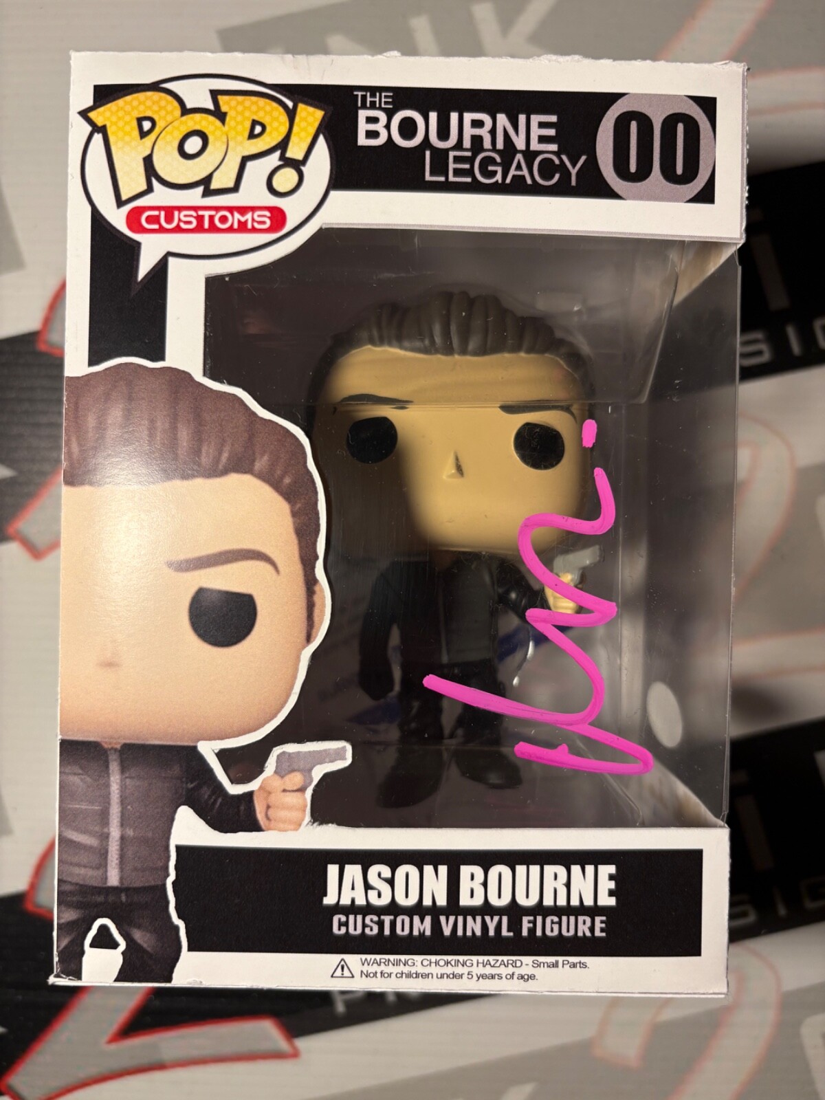 Matt Damon Signed Jason Bourne Custom Funko Pop Autograph ACOA - Bourne Trilogy