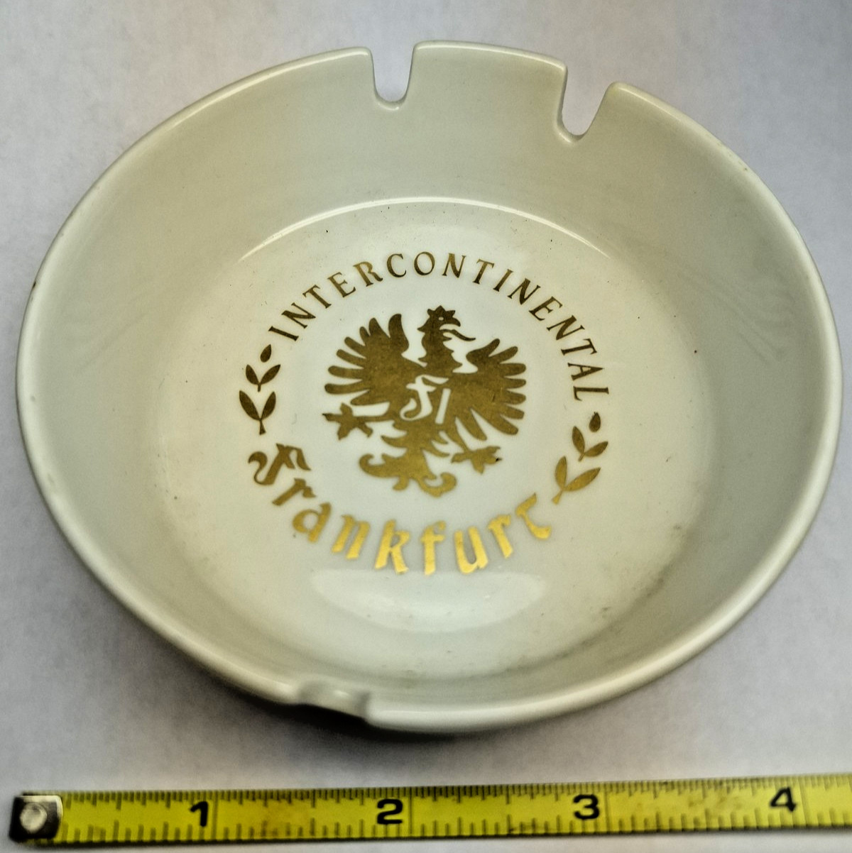 Vintage Intercontinental Frankfurt Hotel Germany Porcelain Ashtray