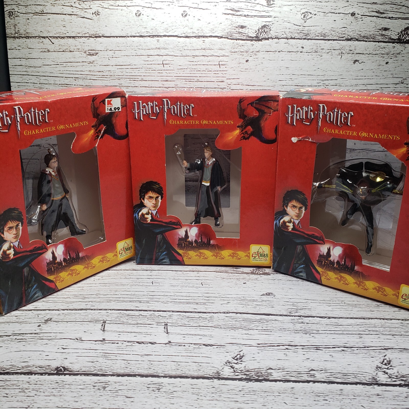 3 eXmas Harry Potter Character Ornament Lot Warner Bros Entertainment JK Rowling