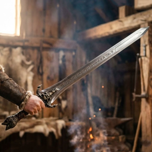 Handmade Conan Father Sword Barbarian Forged Steel Replica Collectible 42