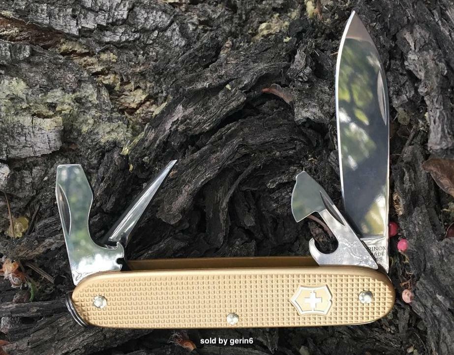 Swiss Army Knife LE Champagne Gold Pioneer Alox Victorinox 0.8201.L19 New In Box