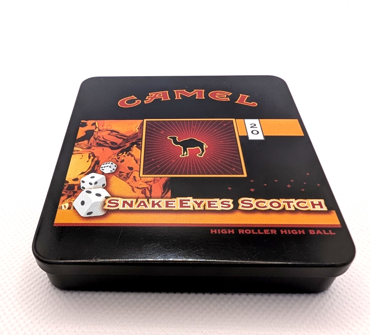 Camel Exotic Blends SnakeEyes Scotch Empty Tin Vintage 2001 Collectible RJR