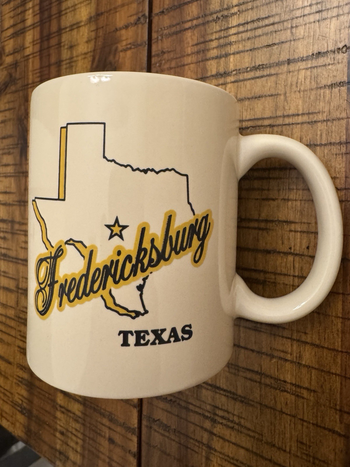 Fredericksburg Texas Coffee Cup Mug Ceramic 11 oz Ivory