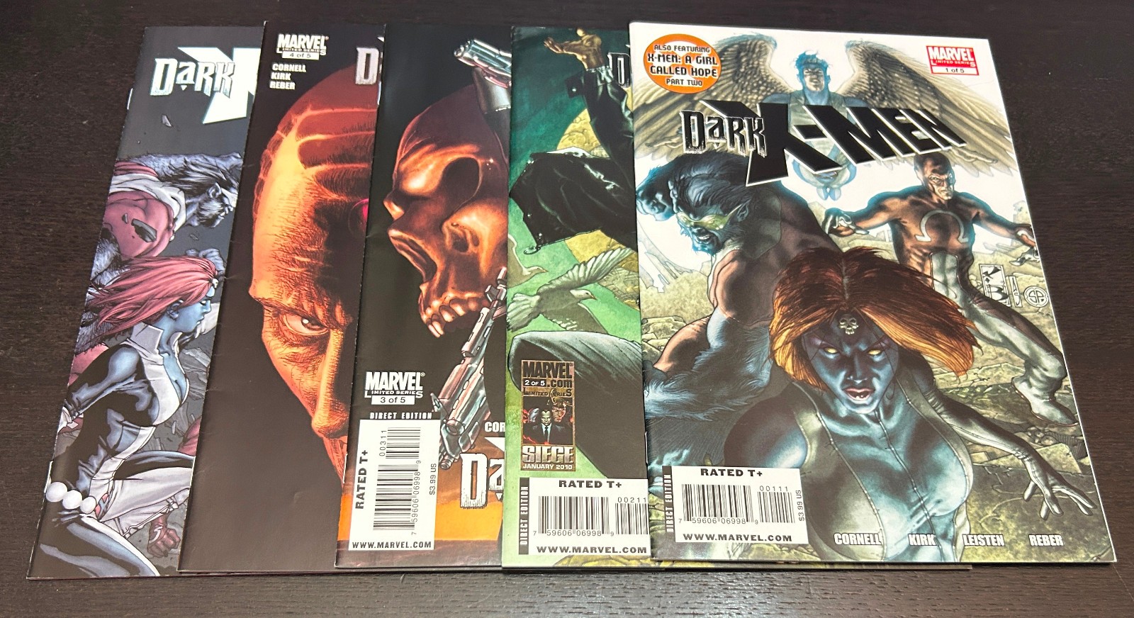 DARK X-MEN #1-5 (Marvel Comics 2010) -- #1 2 3 4 5 -- FULL Set
