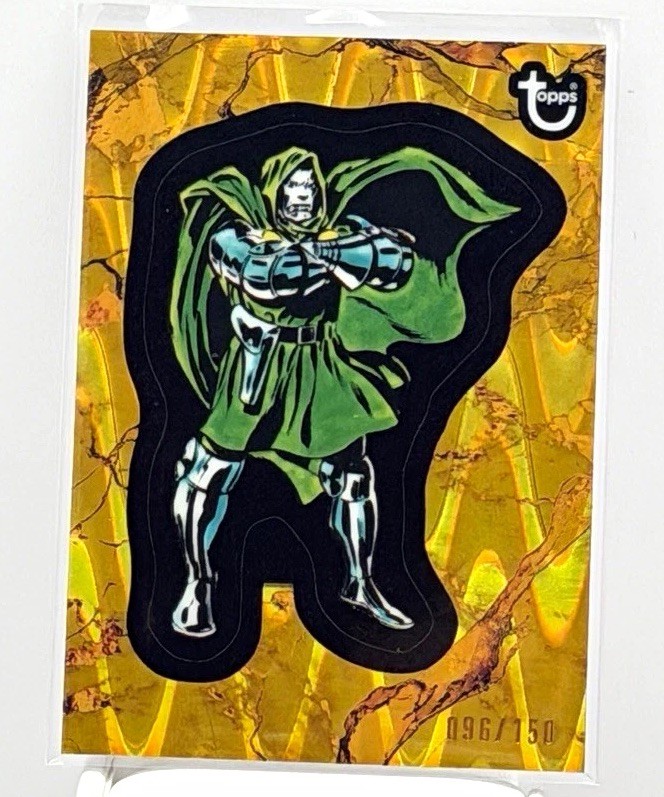 2025 Topps Marvel Comic Book Heroes Doctor Doom #35 Gold RayWave /150
