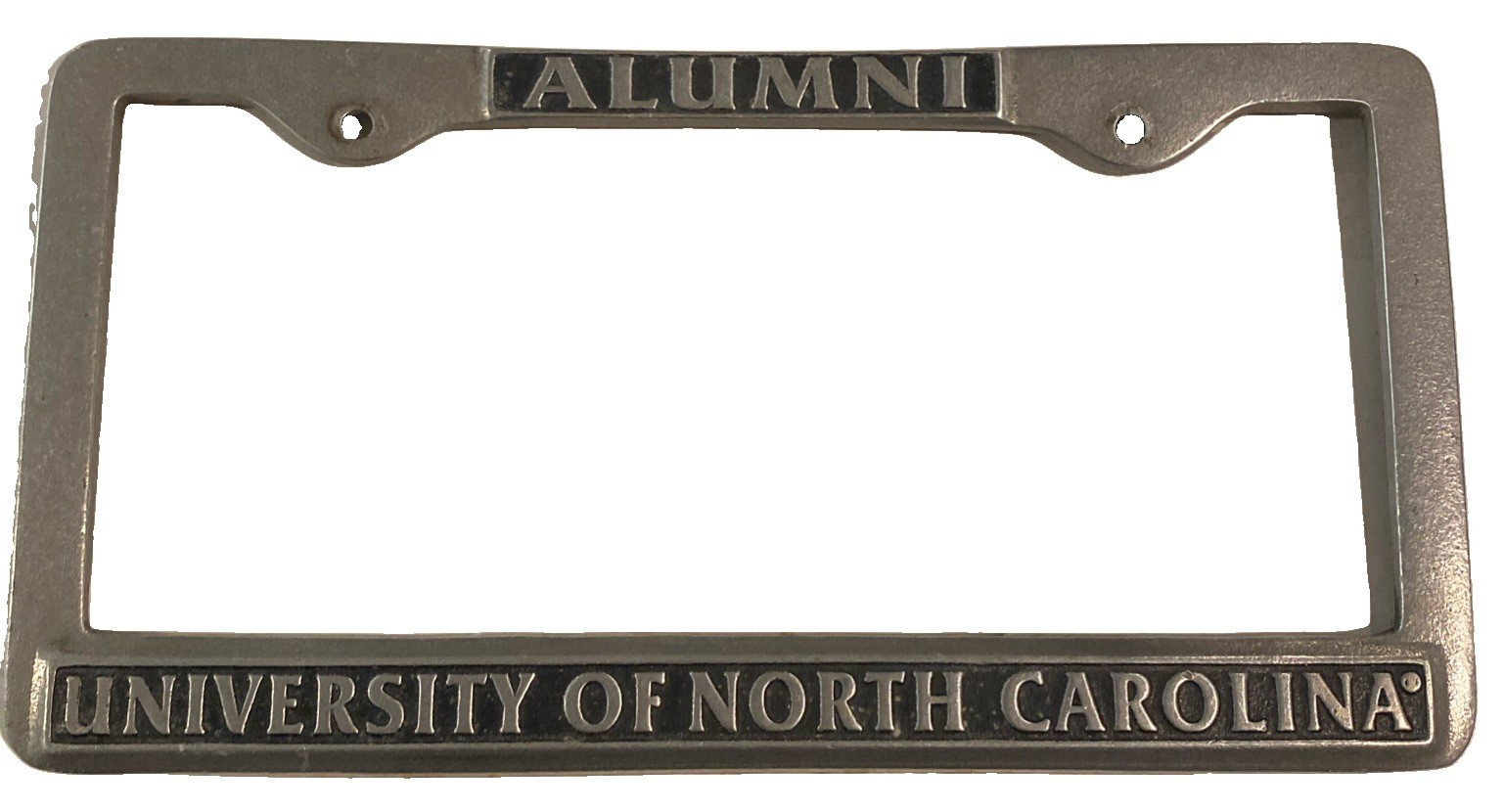 Vintage University Of North Carolina Alumni License Plate Frame Metal