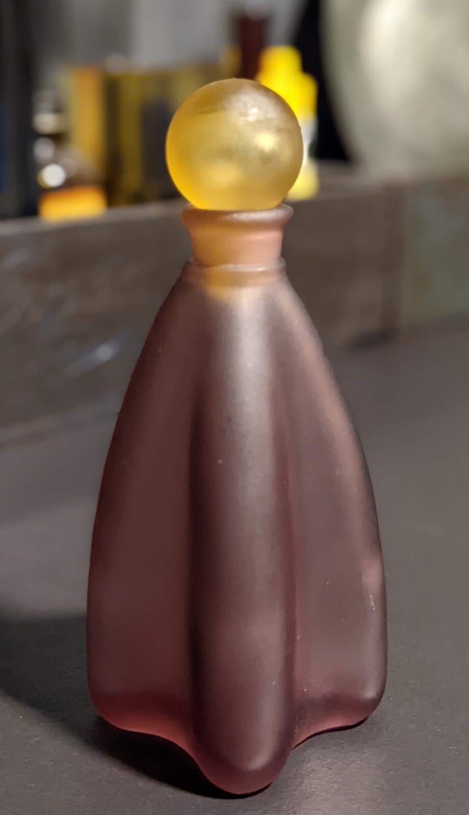 Vintage Purple Gold Glass Perfume Bottle by Glass Act Studio