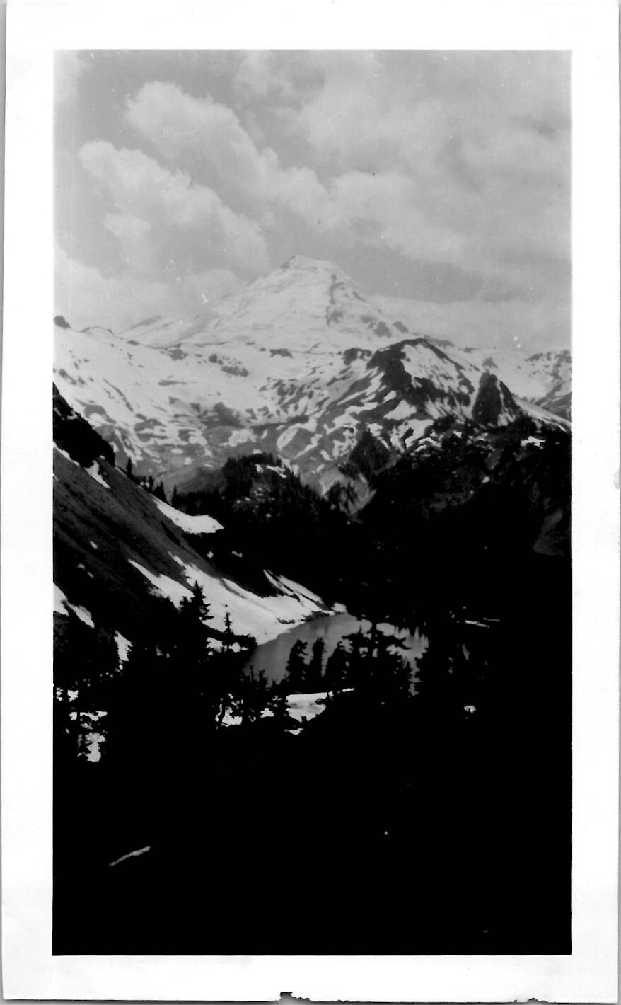 Mount Baker Washington Snowy Peak Scenic Snapshot 1940s Vintage Photo #5
