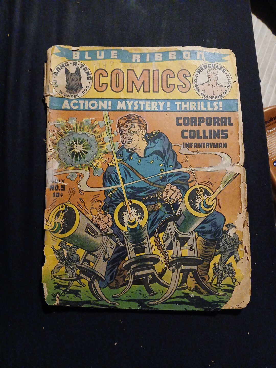 BLUE RIBBON COMICS #5 MLJ 1940 Charles Biro CLASSIC COVER Art Golden Age WW2 Era