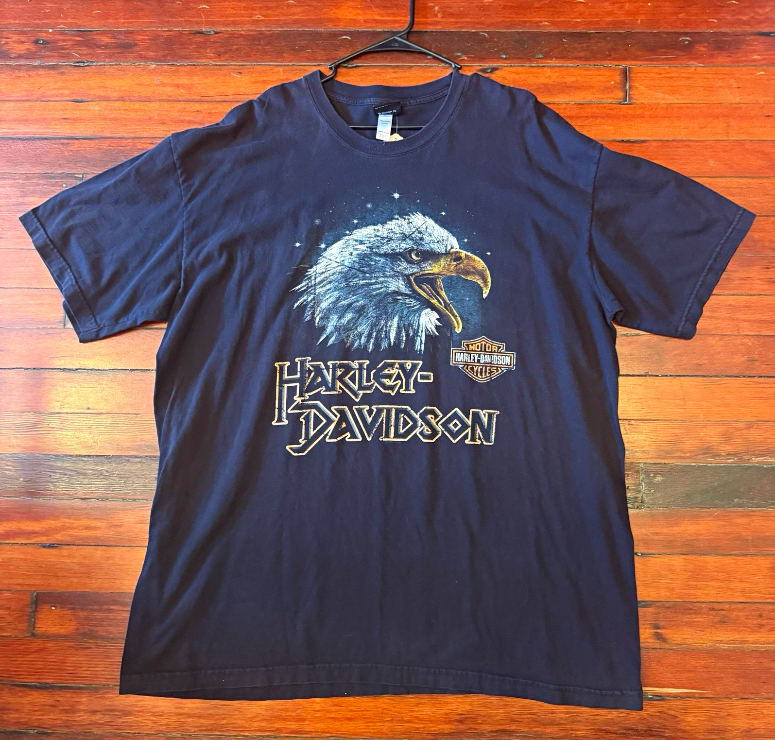 VTG Harley-Davidson T Shirt Men XXXL Black Eagle Graphic Tifton Georgia USA Made