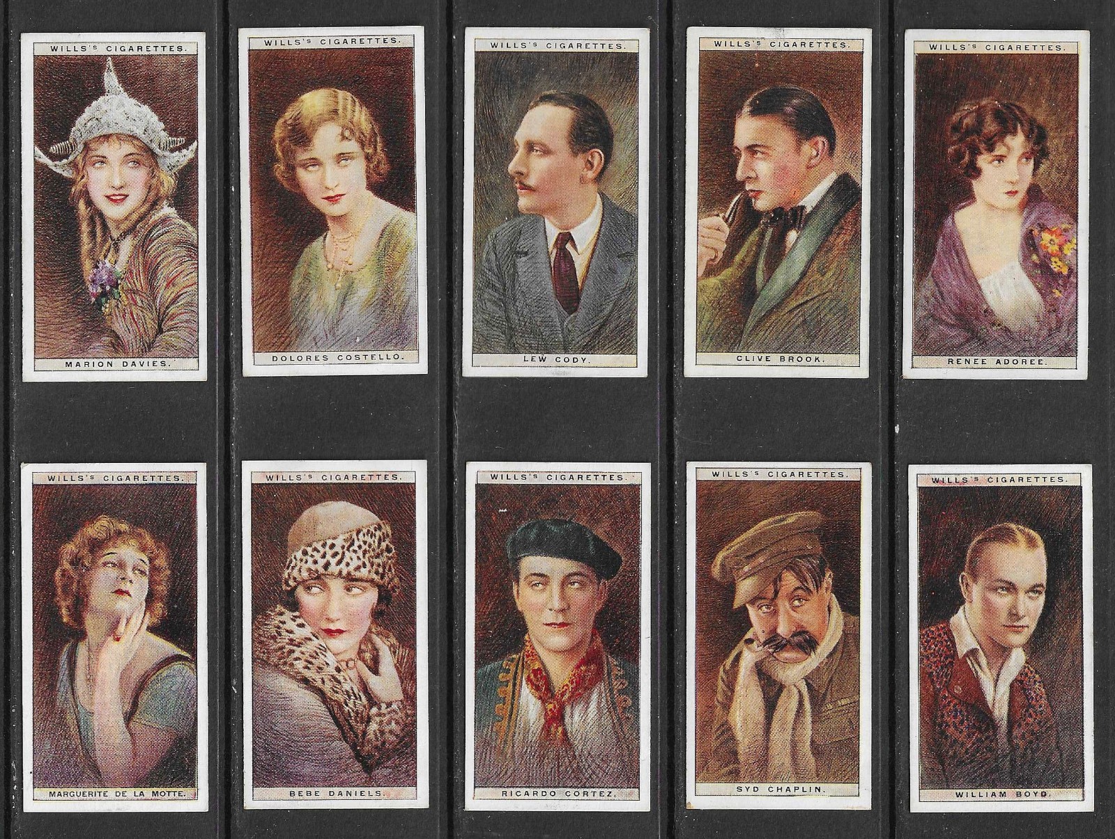 Wills 1928 CINEMA STARS 1st series set cigarette cards