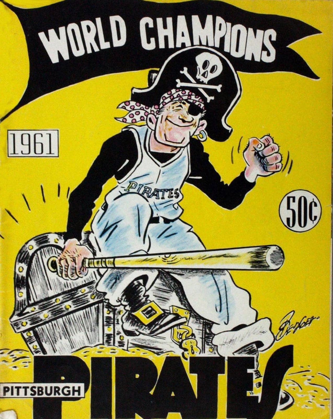 1961 PITTSBURGH PIRATES YEARBOOK Cover Photo  (209-J)