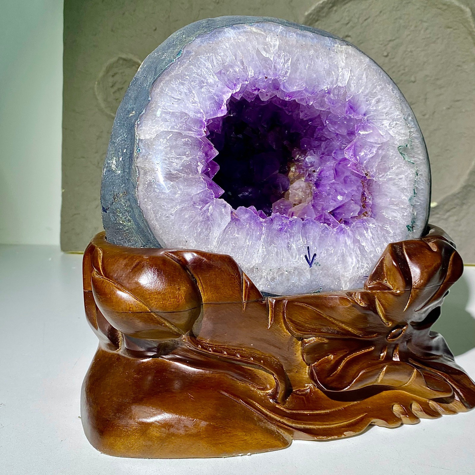 Natural Amethyst Cluster | Brazilian Geode - w/Free Stand - 20.7LB