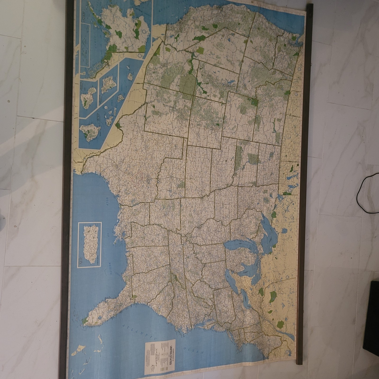 Vintage 1988 Champion Map Corporation of united states 71 inches by 54 inches