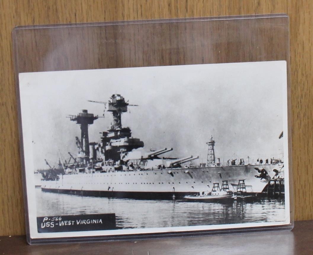 DATED 1934 US NAVY USS WEST VIRGINIA 10 X 6.25 INCHES VINTAGE WITH SLEEVE