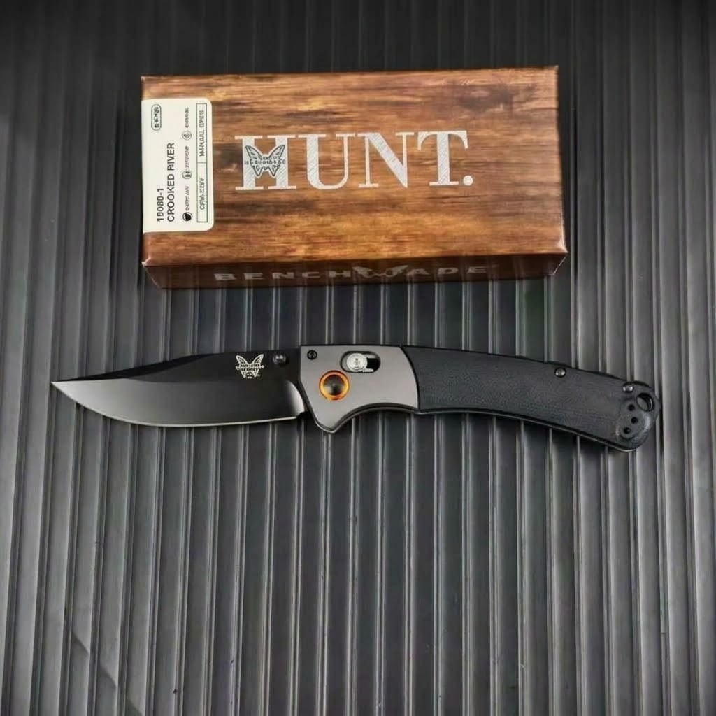 Benchmade CROOKED RIVER 15080-1 CPM-S30V Folding Knife With  black