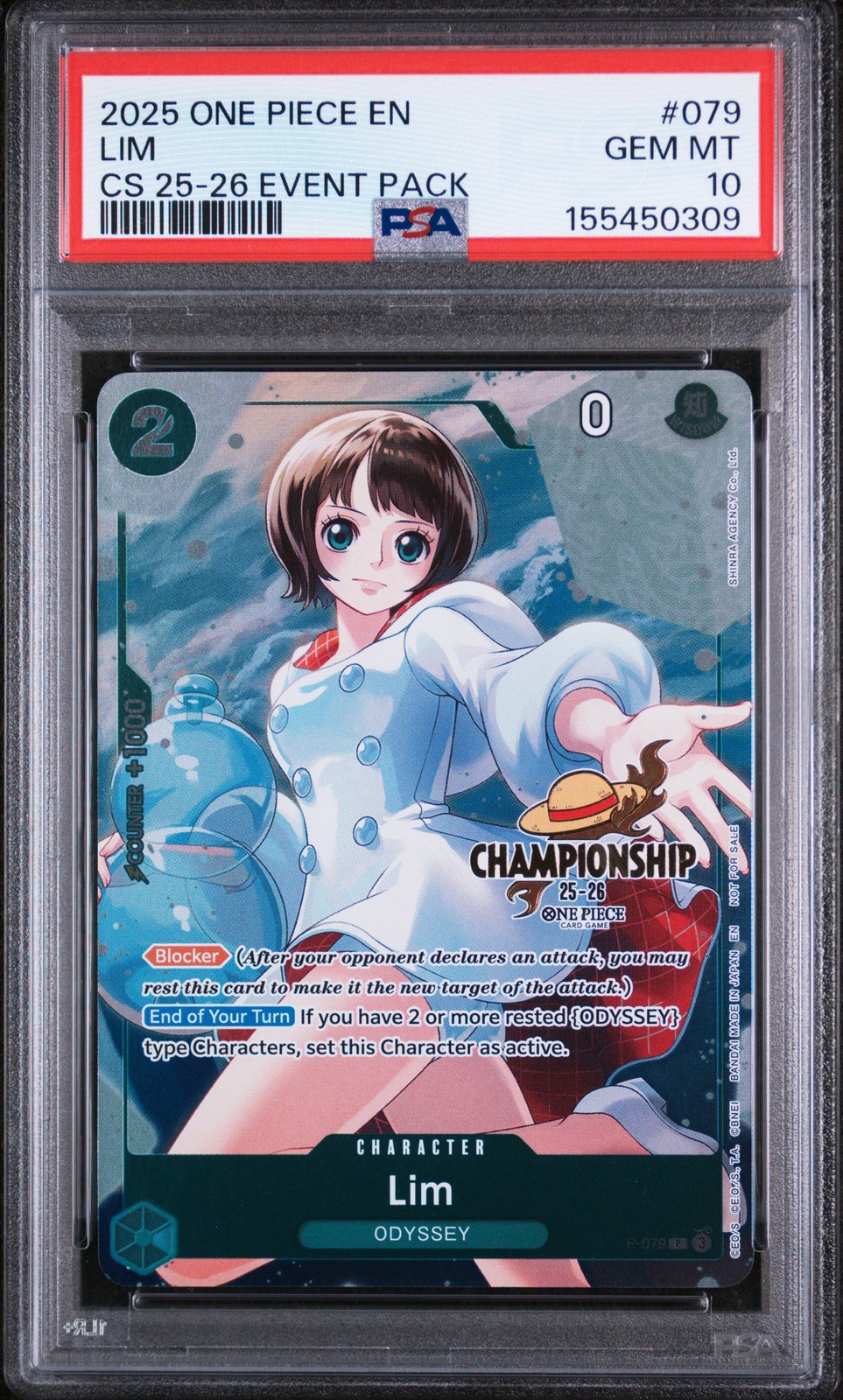 2025 ONE PIECE CHAMPIONSHIP 2025-26 EVENT PACK #079 LIM PSA 10