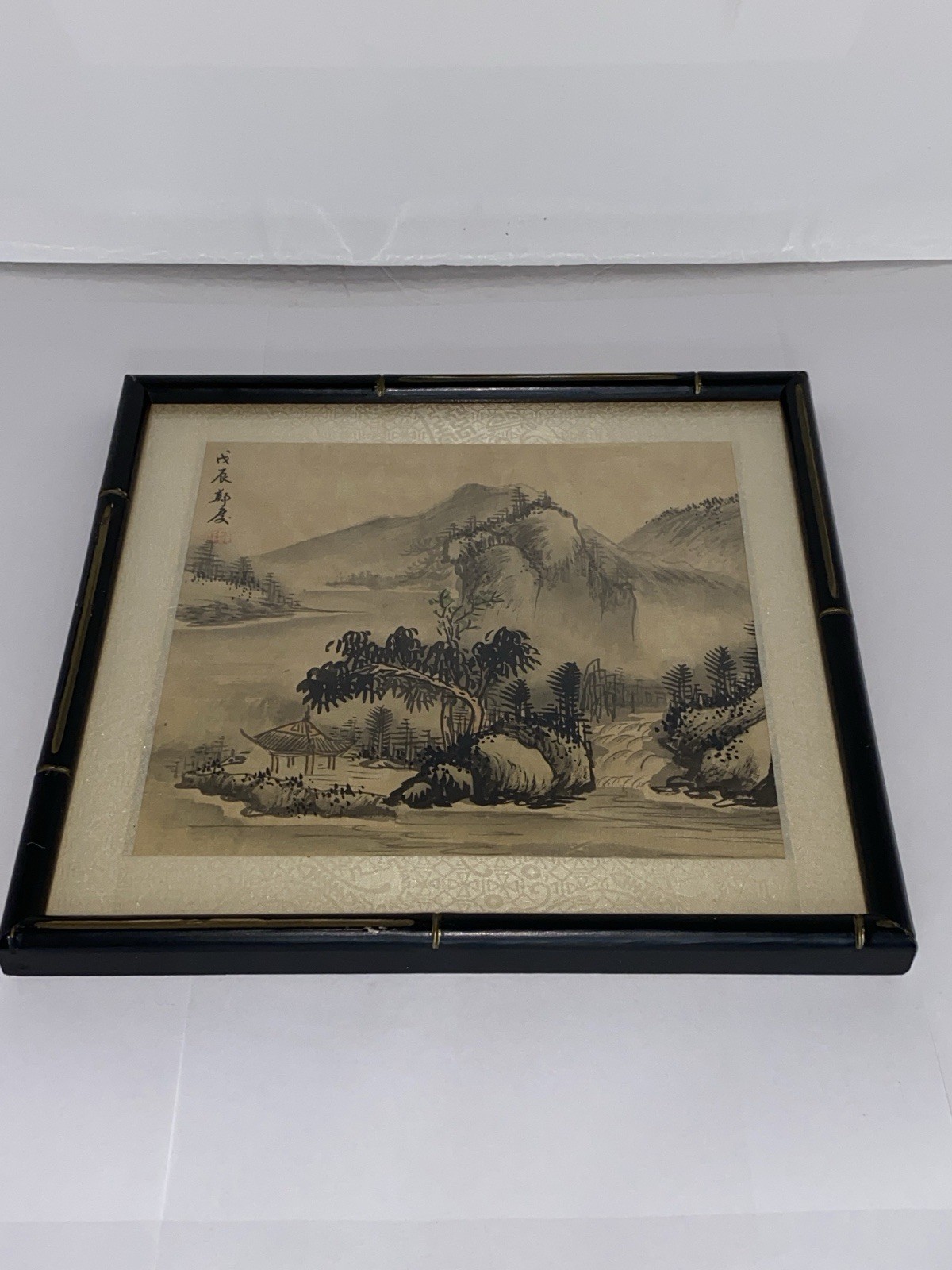Vintage Japanese Framed Wall Art 10.5”X10.5”