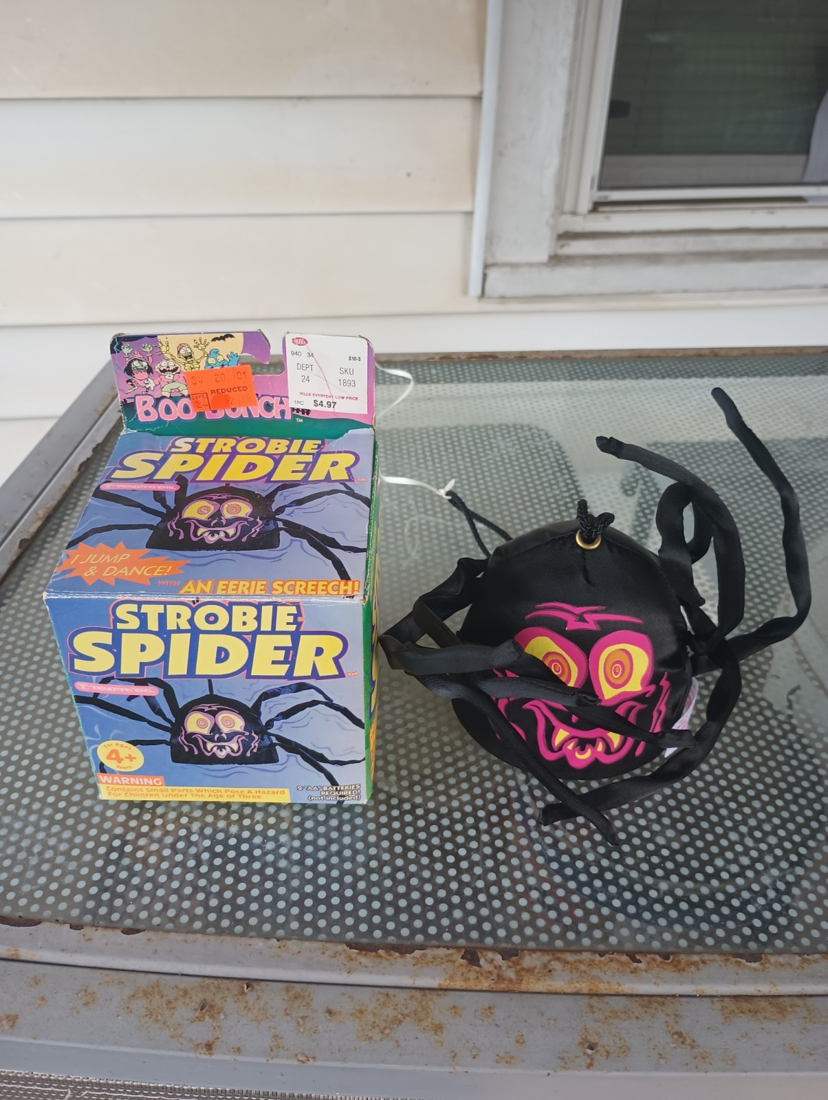 Trendmasters Strobie Spider Sound Box Vintage Halloween 1990’s Tested and Works