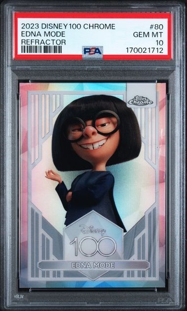 2023 Topps Chrome Disney100 #80 Edna Mode Refractor PSA 10