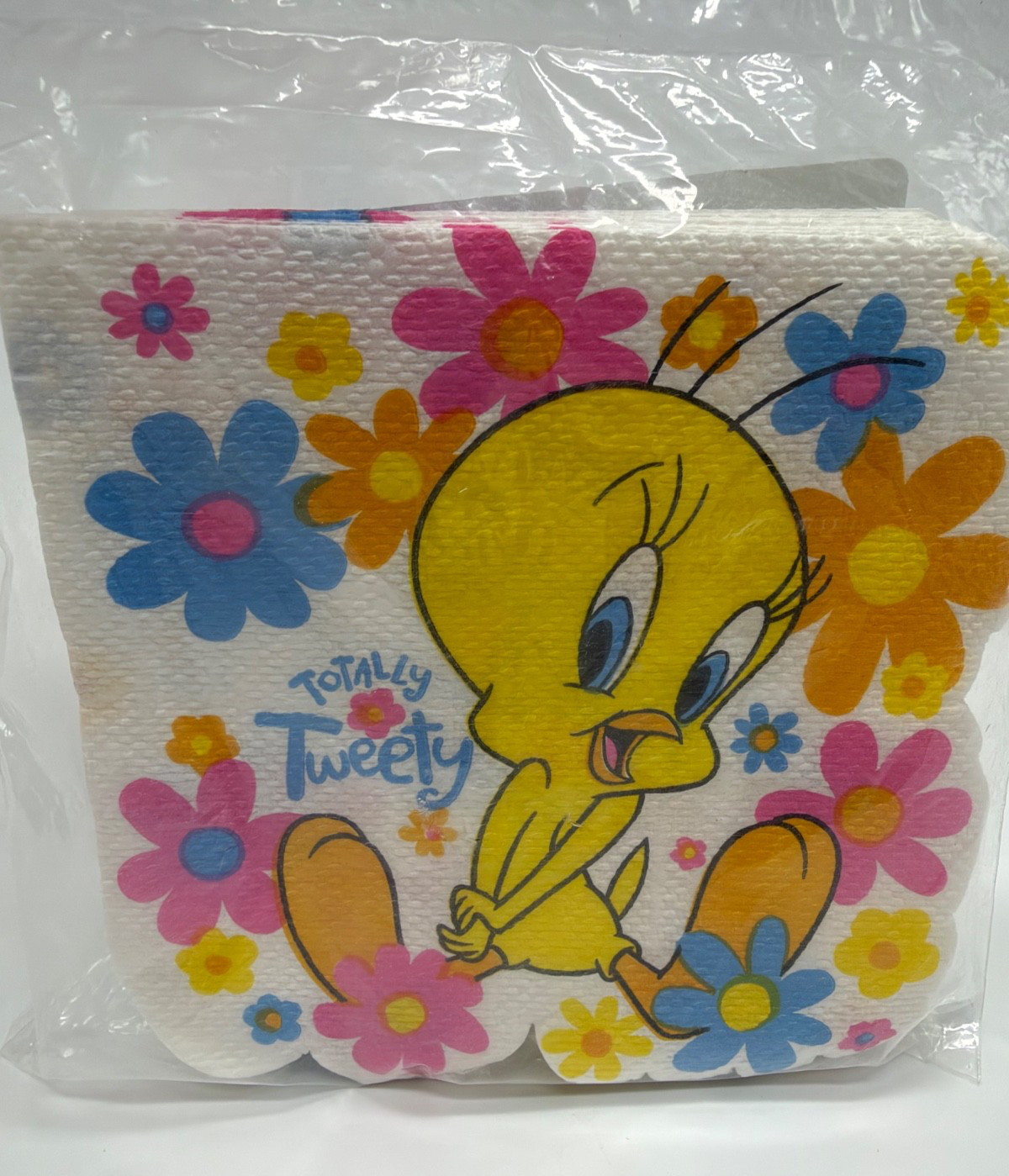 Vintage 1997 Totally Tweety Napkins New/Sealed 16 Count Hallmark Flower Pattern