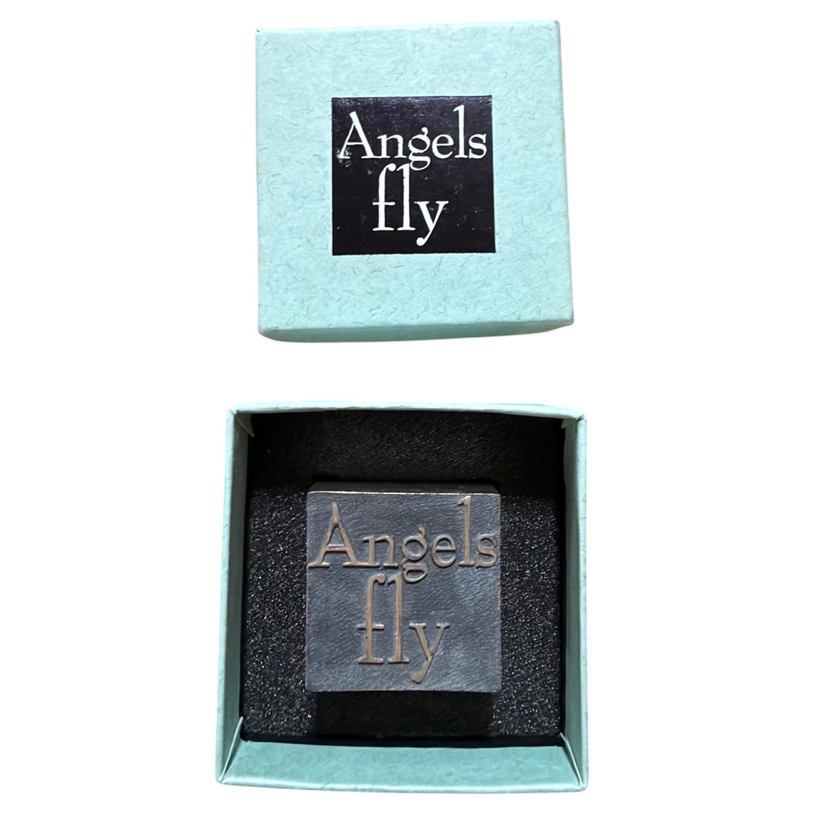 Vilmain + Klinger Angels Fly Pewter Paperweight Quote Art Made in USA Boxed