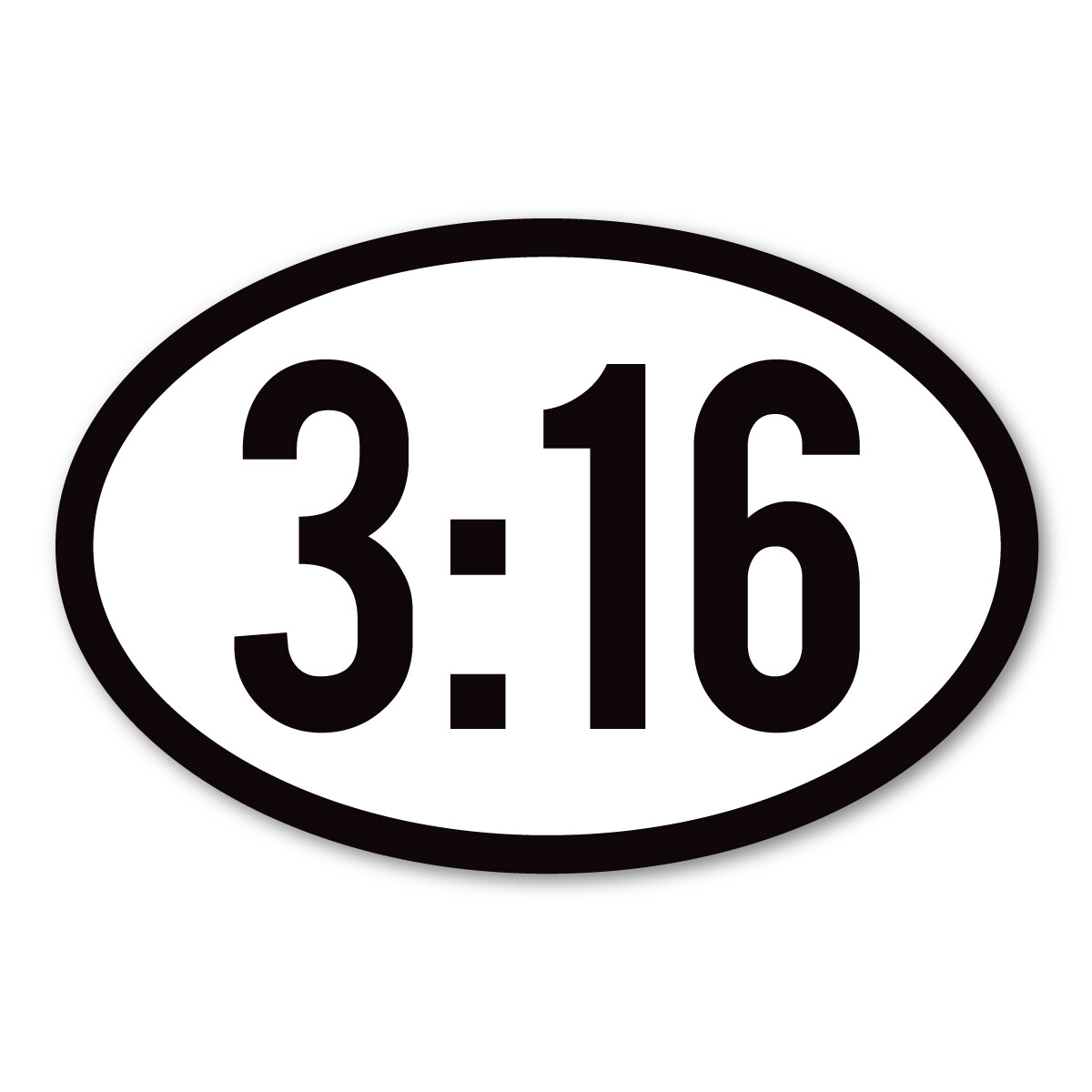 John 3:16 Oval Magnet