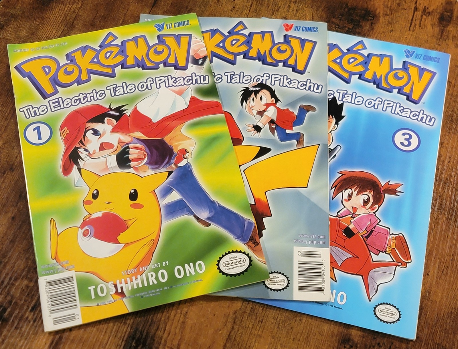 Pokemon: The Electric Tale of Pikachu 1-3 Viz Comics 1999 - Official Nintendo
