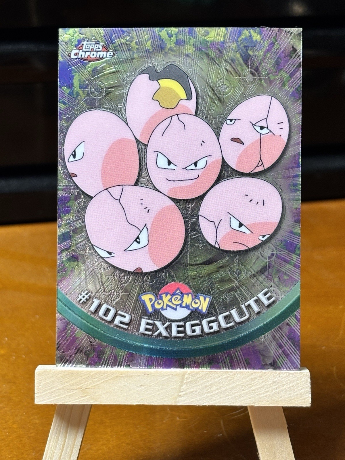 2000 Topps Chrome Pokémon TV Animation Edition #102 Exeggcute Trading Card