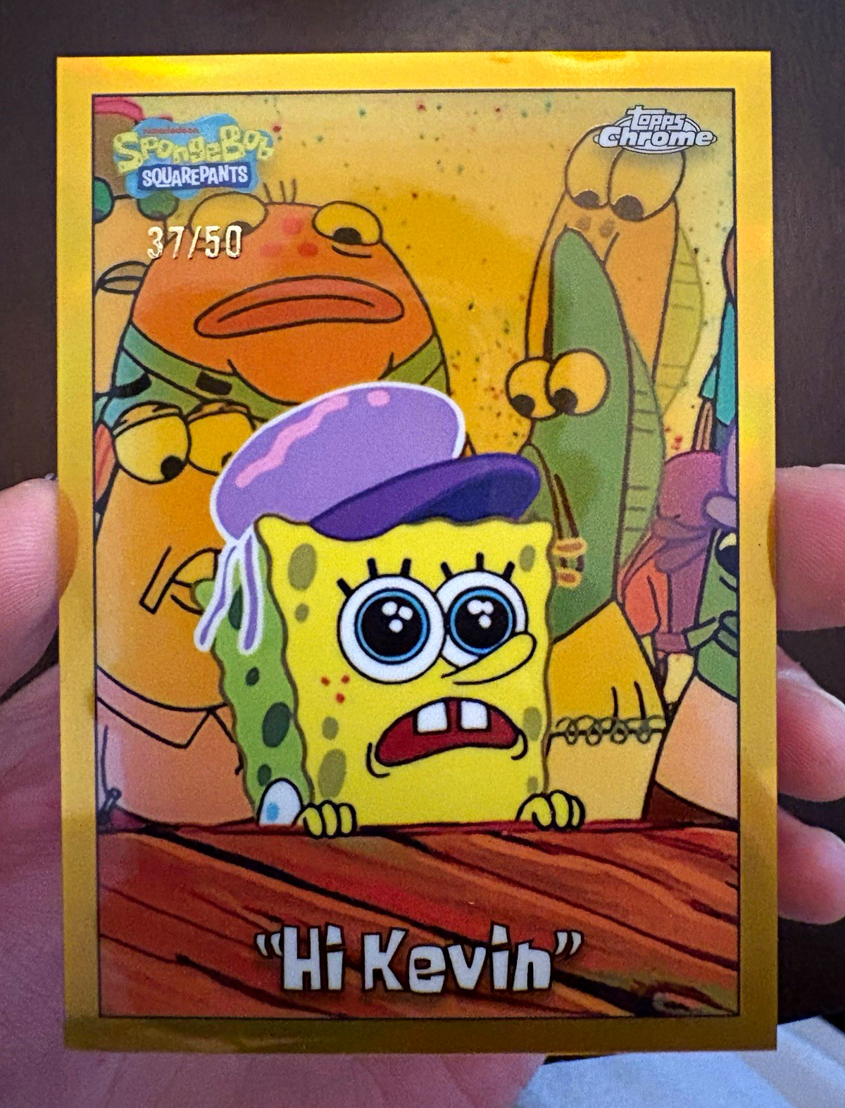 SERIALIZED 2025 Topps SpongeBob SquarePants 25 Topps Chrome #81 Hi Kevin 37/50