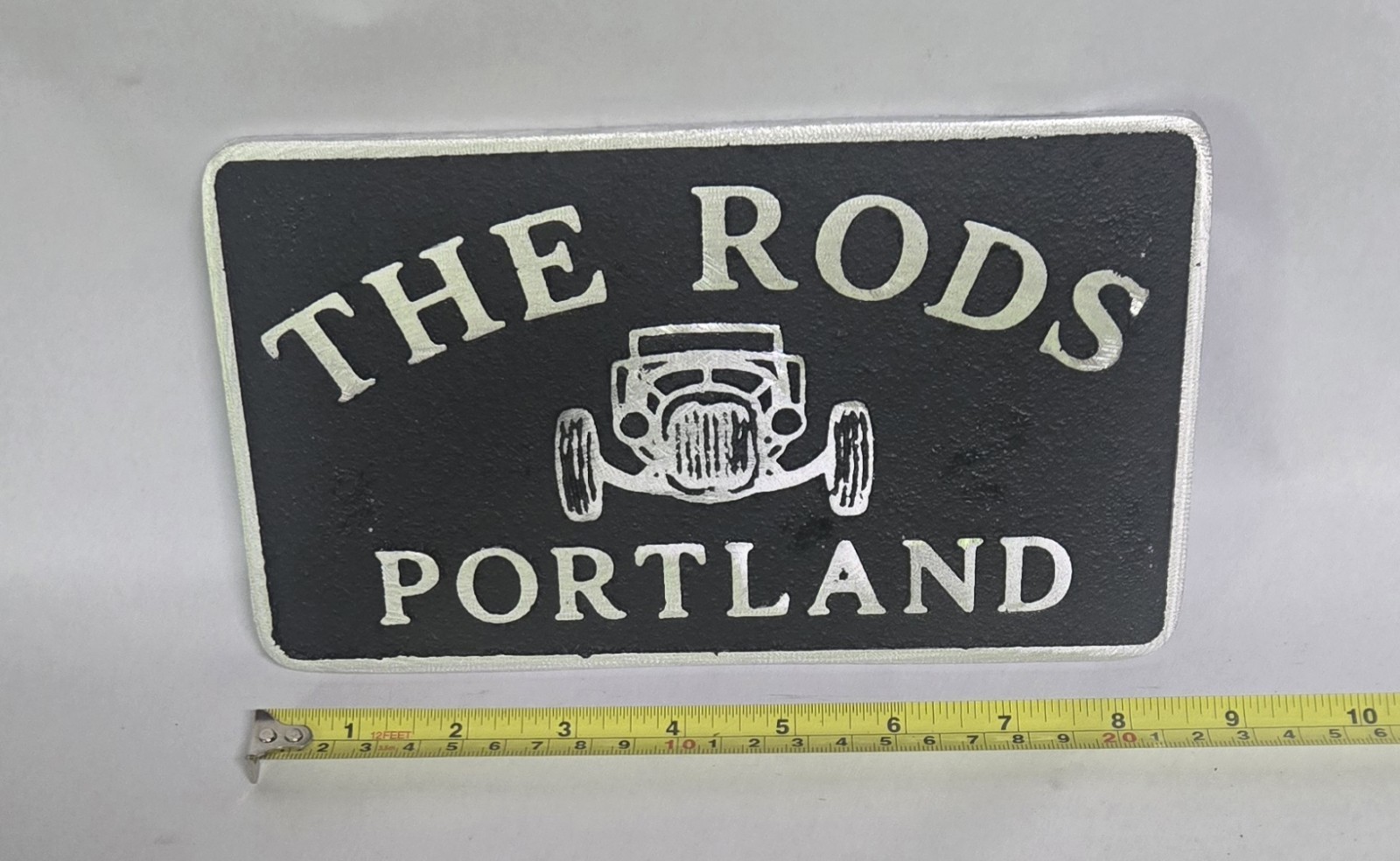 Cast Aluminum THE RODS   Car Plaque