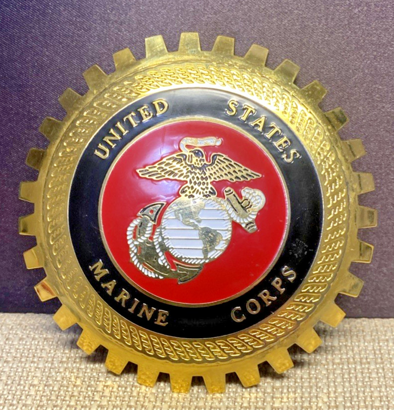 USMC UNITED STATES MARINE CORPS GRILL BADGE SIGN TOPPER