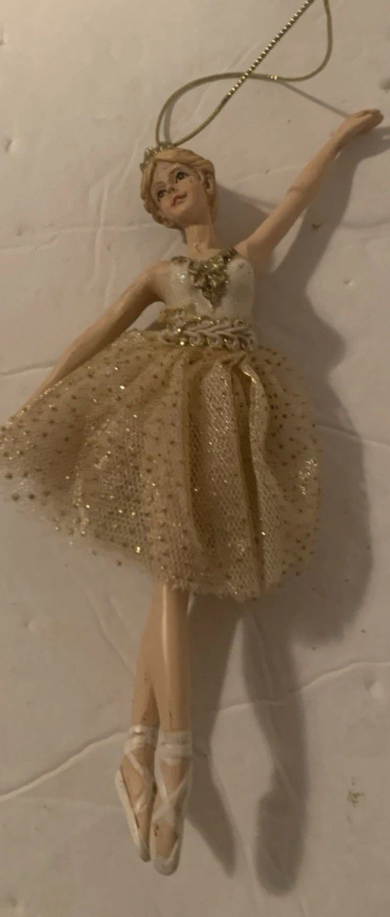 Ksa Inc Ballerina Ornament 6” Pink Gold Vintage 90’s Y2K Christmas Holiday