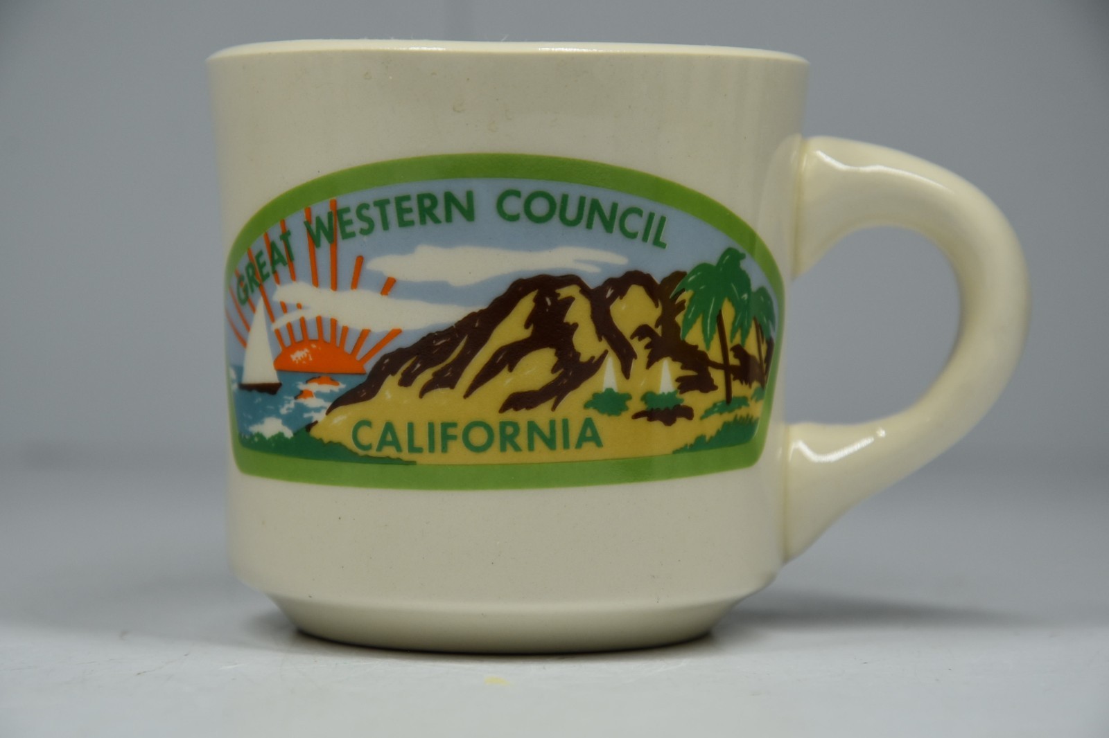 Vintage Boy Scouts Great Western Council California Coffee Mug BSA